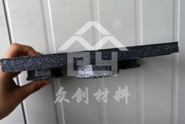 浙(zhè)江衆創材(cái)料蘑菇頭(tou)地暖模塊(kuài)斷面圖