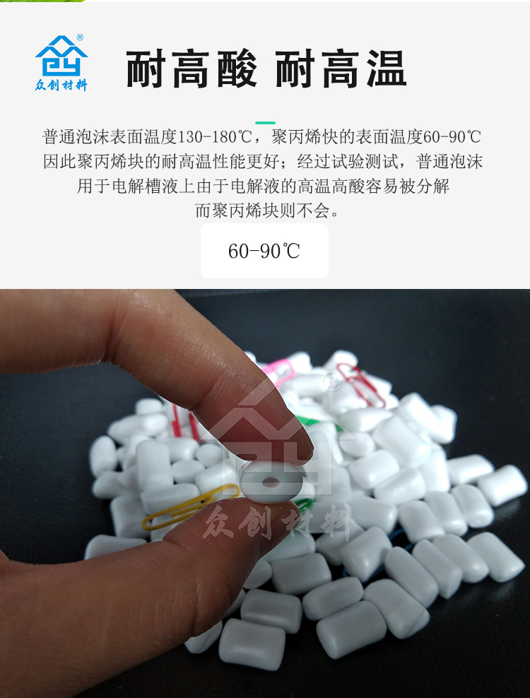 電解槽液(yè)保溫材料(liào)聚丙烯塊(kuai)6