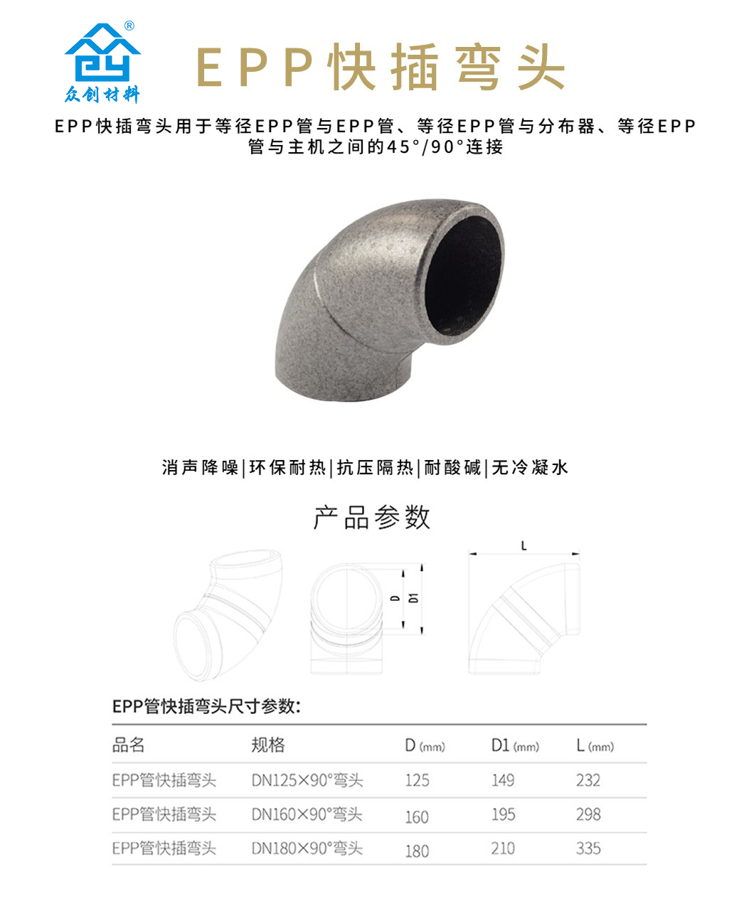 EPP快插(cha)彎頭