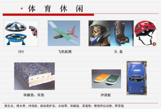 EPP體育休閑(xián)用品材料(liào)應用 EPP體育(yù)休閑用品(pǐn)材料應用(yòng)